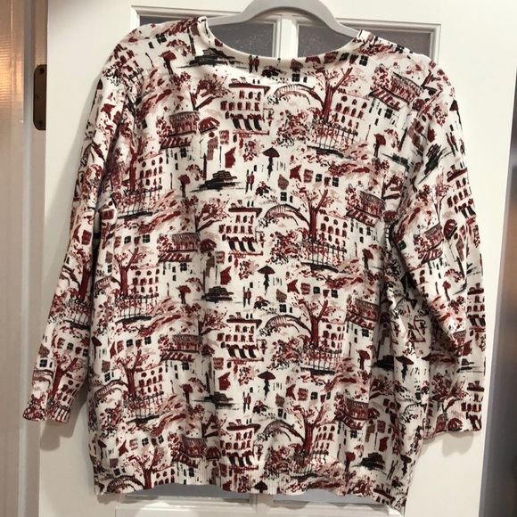Off white red/black pattern sweater - Picture 2 of 2